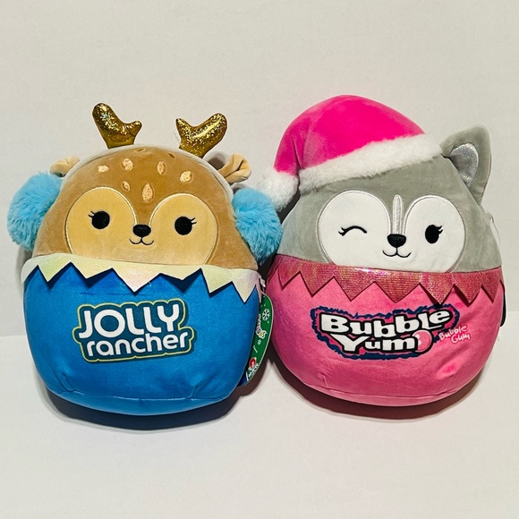 Squishmallows Holiday Heidi (Bubble Yum) & Dawn (Jolly Rancher) - Picture 12 of 13